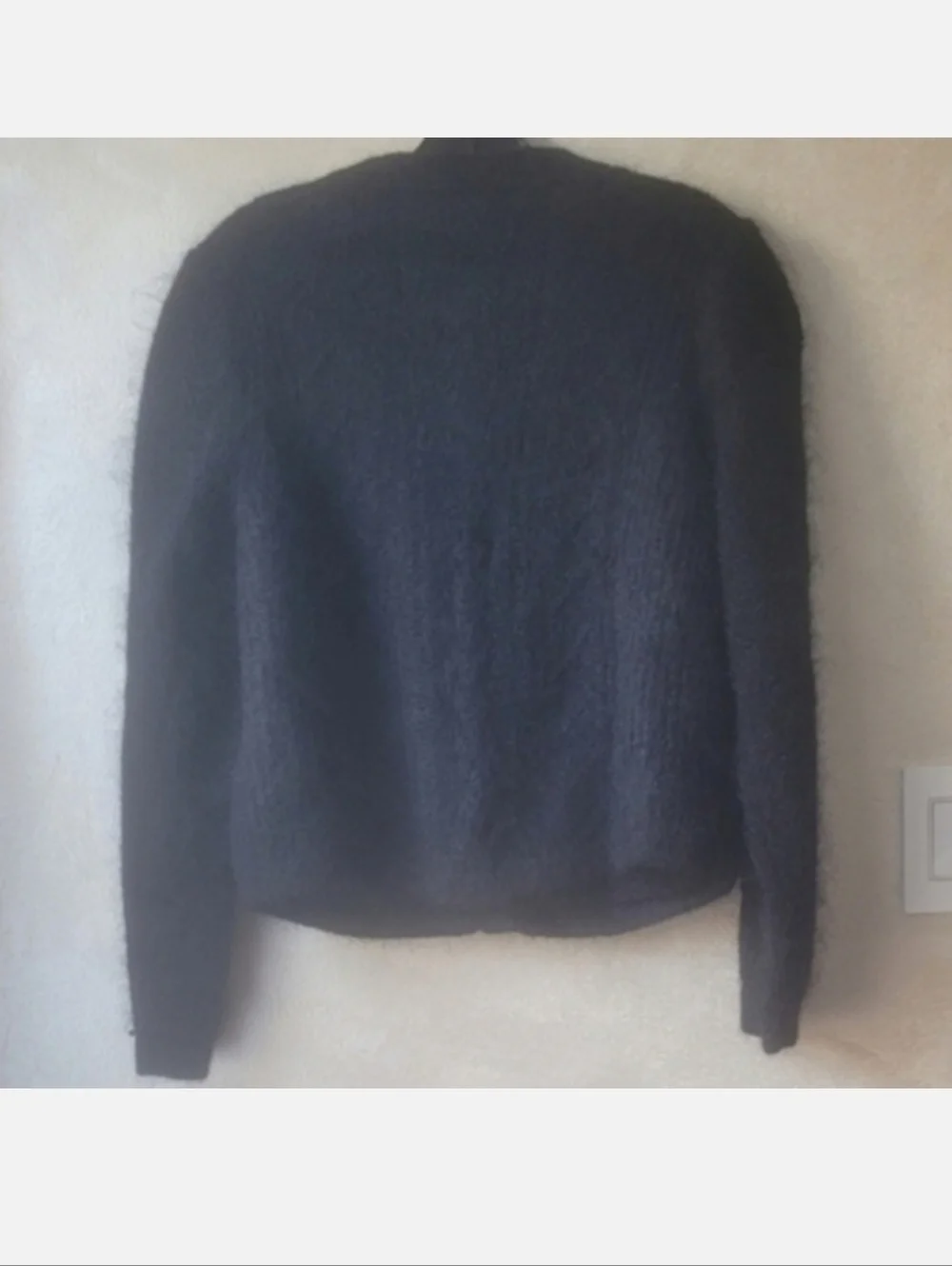 SANDRO WOOL MOHAIR KNITTED BUTTON FASTENING CARDIGAN - Picture 6 of 10